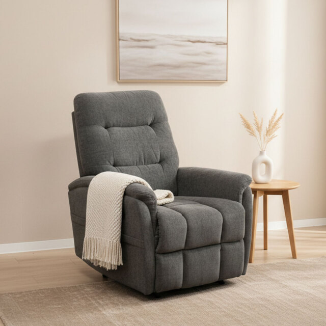 【新品アウトレット】首元までしっかりサポート！リクライニングソファ 1人掛け 1人用 OK27C