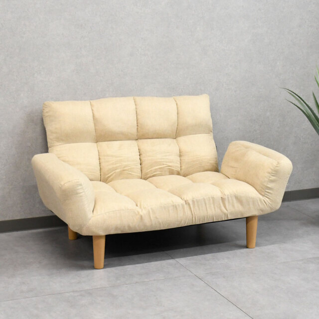 【新品アウトレット】 リクライニングソファ ファブリック 布製 ソファーベッド OK5E