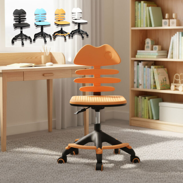 【新品アウトレット】 フィッシュキッズチェアー 回転 昇降式 キャスター付き 大人も使える