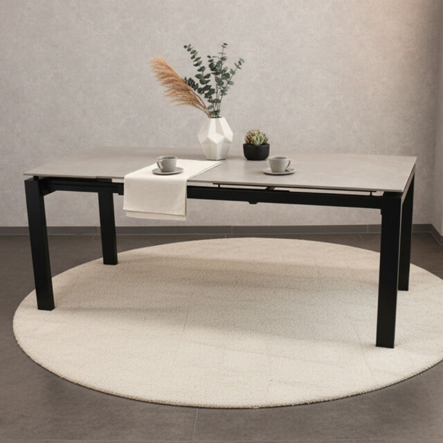 開梱設置付き】伸長式セラミックダイニングテーブル 140 180 4人 6人