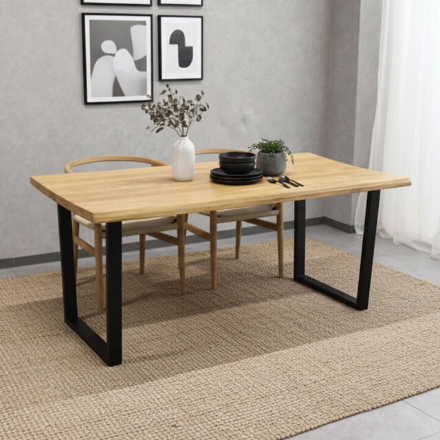 【訳ありアウトレット】オーク無垢材ダイニングテーブル 160cm幅 OL23F