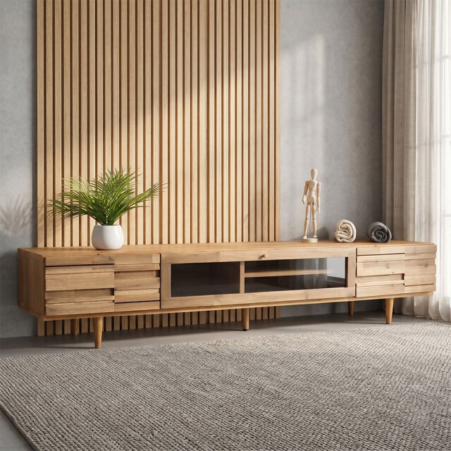 ローボード テレビボード 180cm アカシア無垢 PE21B [アウトレット:撮影品]