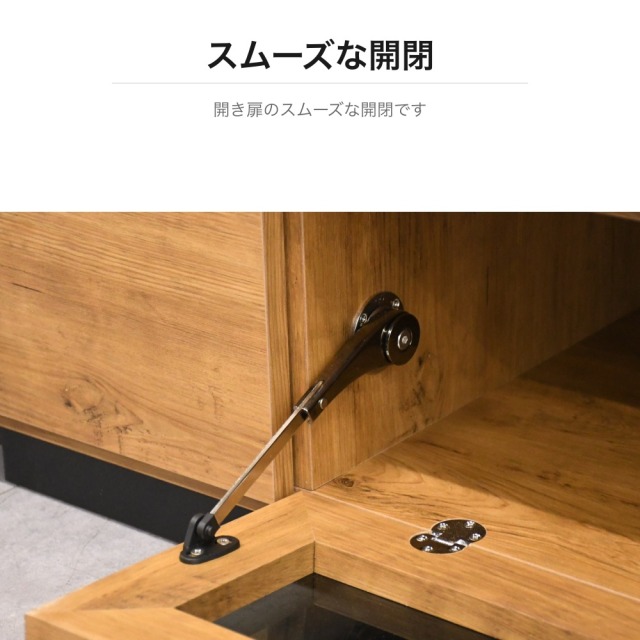 【引越し整理にて出品休み中】180cm 木製 テレビボード 引き出し付き オーク調 ロータイプテレビボード 幅180cm 引き出し収納付き PE21J