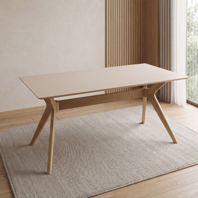セラミック天板 オーク無垢材 150cm幅ダイニングテーブル PF17K