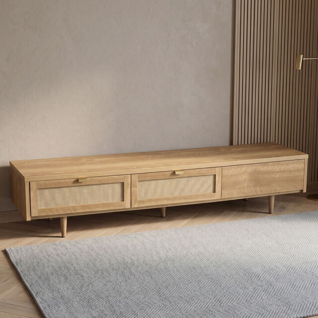 国産半完成品 麻材前板 テレビボード 幅180cm PF4K [アウトレット:撮影品]