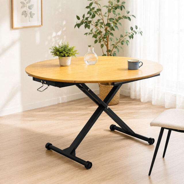 3way 昇降テーブル センターテーブル PG27K [アウトレット:塗装ムラ