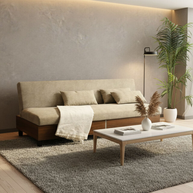 撥水生地で汚れやキズにも強い引き出し収納付きソファーベッド 3人掛け