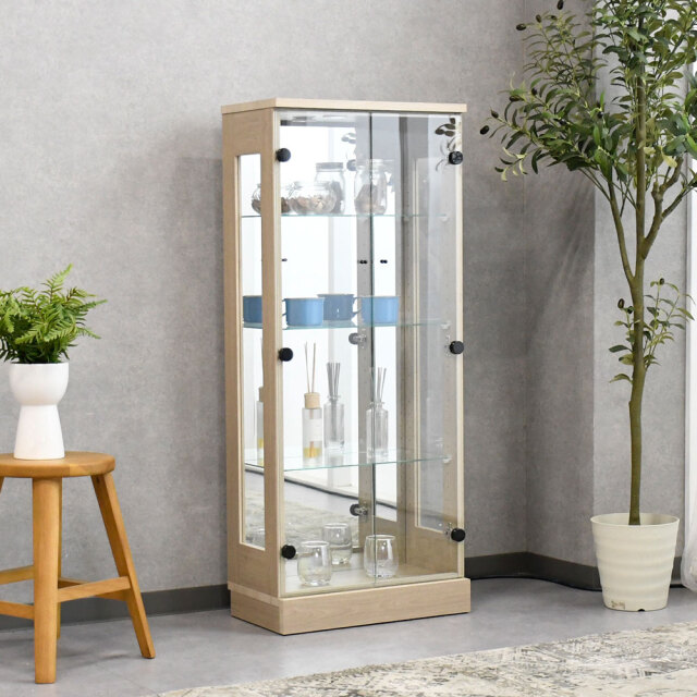 【美品】五十塔　ガラスケース付き コレクションケース 幅425×奥行365×高さ850mm ガラスケース