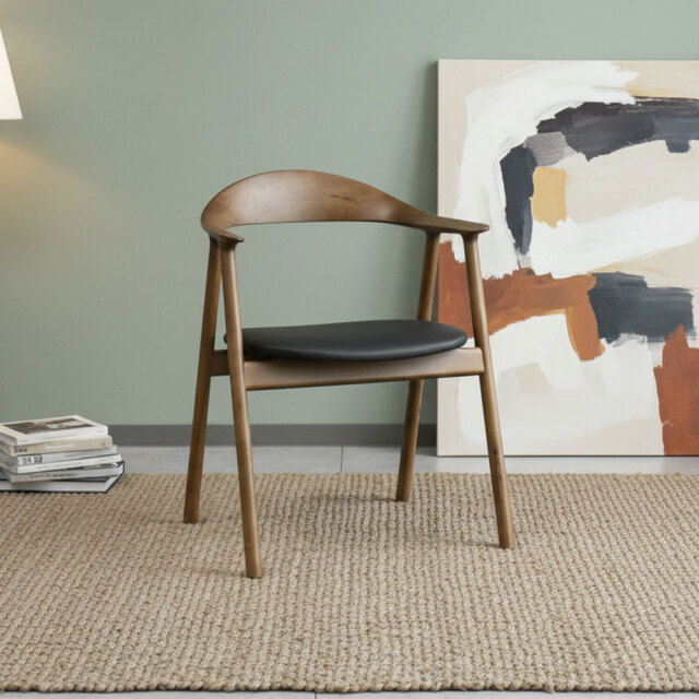 無垢材デザインダイニングチェア シギヤマ家具工業 ROTA