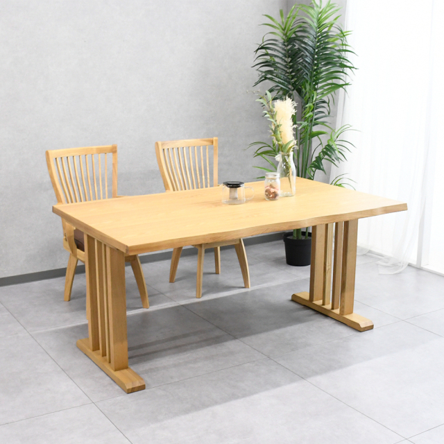 和モダン タモ材 ダイニグテーブル 4サイズ展開 150 165 180 195cm