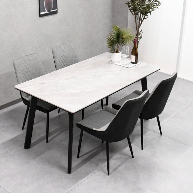 最後の1セット！ダイニングセット 4人掛け 四角いテーブル チェア 5点