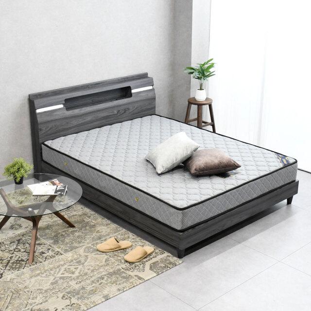 ★アウトレット品★ 未使用品 ワイドダブルベッド 硬め 幅1530 マットレス付き 寝室 生活 家具 インテリア 福島 郡山市 a ダブル] ベッド 宮付き 高反発マットレス付き ブックシェルフ 収納付き