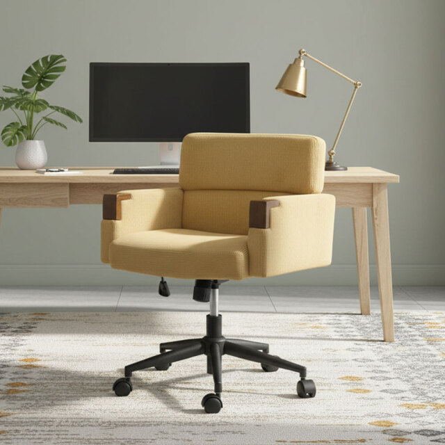 北欧デザインコーデュロイオフィスチェア デスクチェア