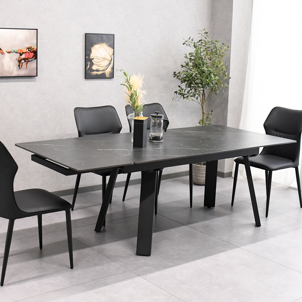 セラミック ダイニングテーブル 伸長式 160 200cm mobler