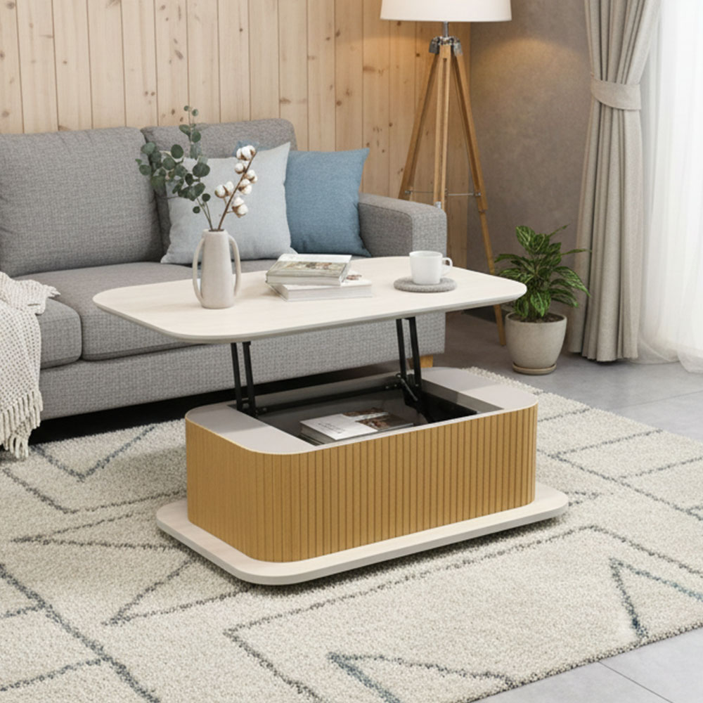 国産完成品昇降テーブル】100cm幅リフティングテーブル ローテーブル