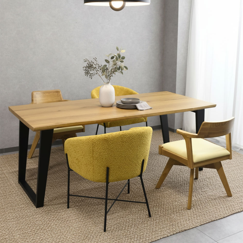 北欧モダン180cm幅ダイニングテーブル5点セット [アウトレット:メーカー余剰品]