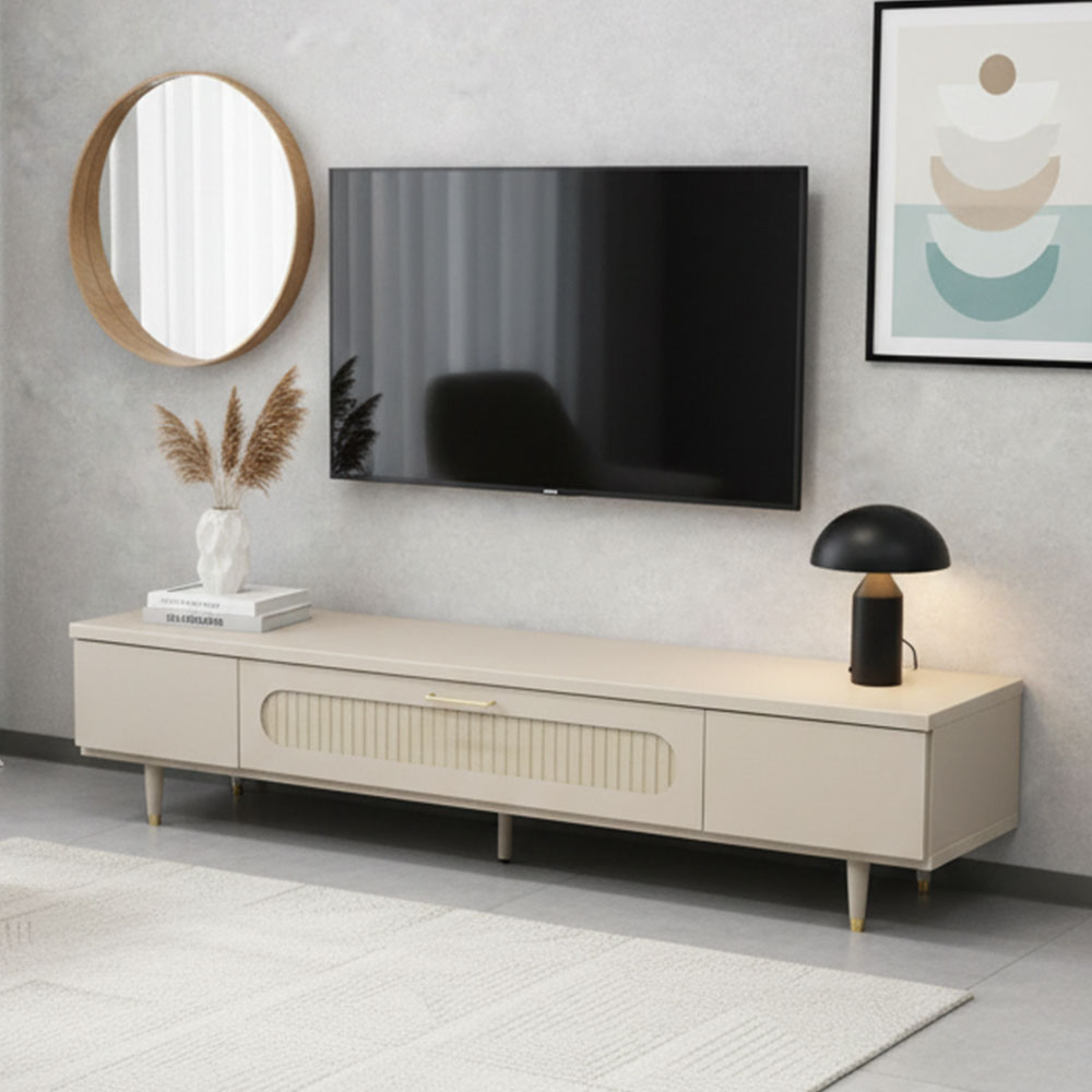 足の取り付けだけのほぼ完成品 日本製北欧デザイン180cm テレビボード テレビ台 OB2K [アウトレット: 段ボールの損傷]