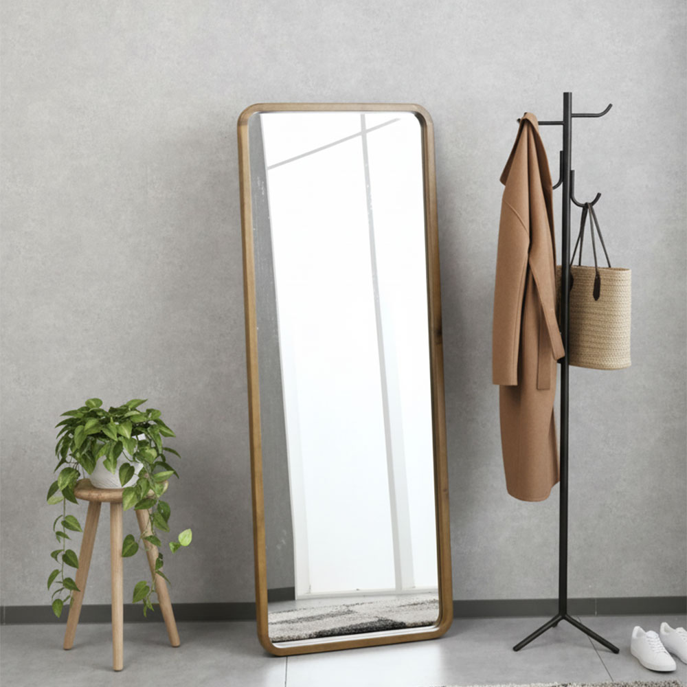 オーク無垢材フレーム 全身鏡 ミラー mobler