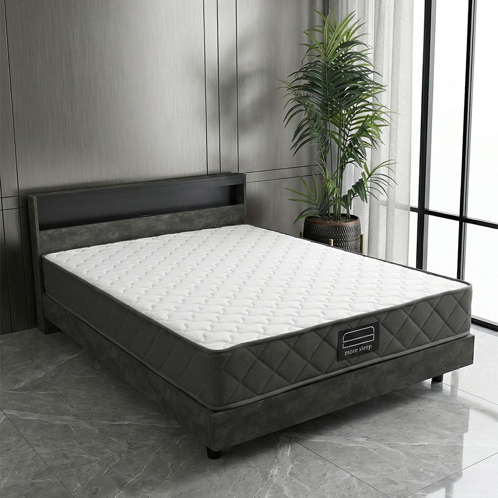 ダブルベッド 宮LED照明コンセント付き すのこ仕様 OC3A [アウトレット:撮影品]