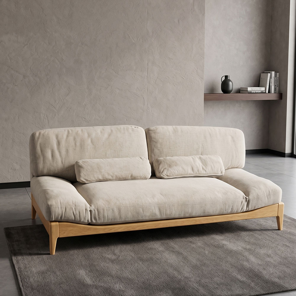 オーク無垢脚 フェザー入り 3人掛けソファ OD13I [アウトレット:撮影品]