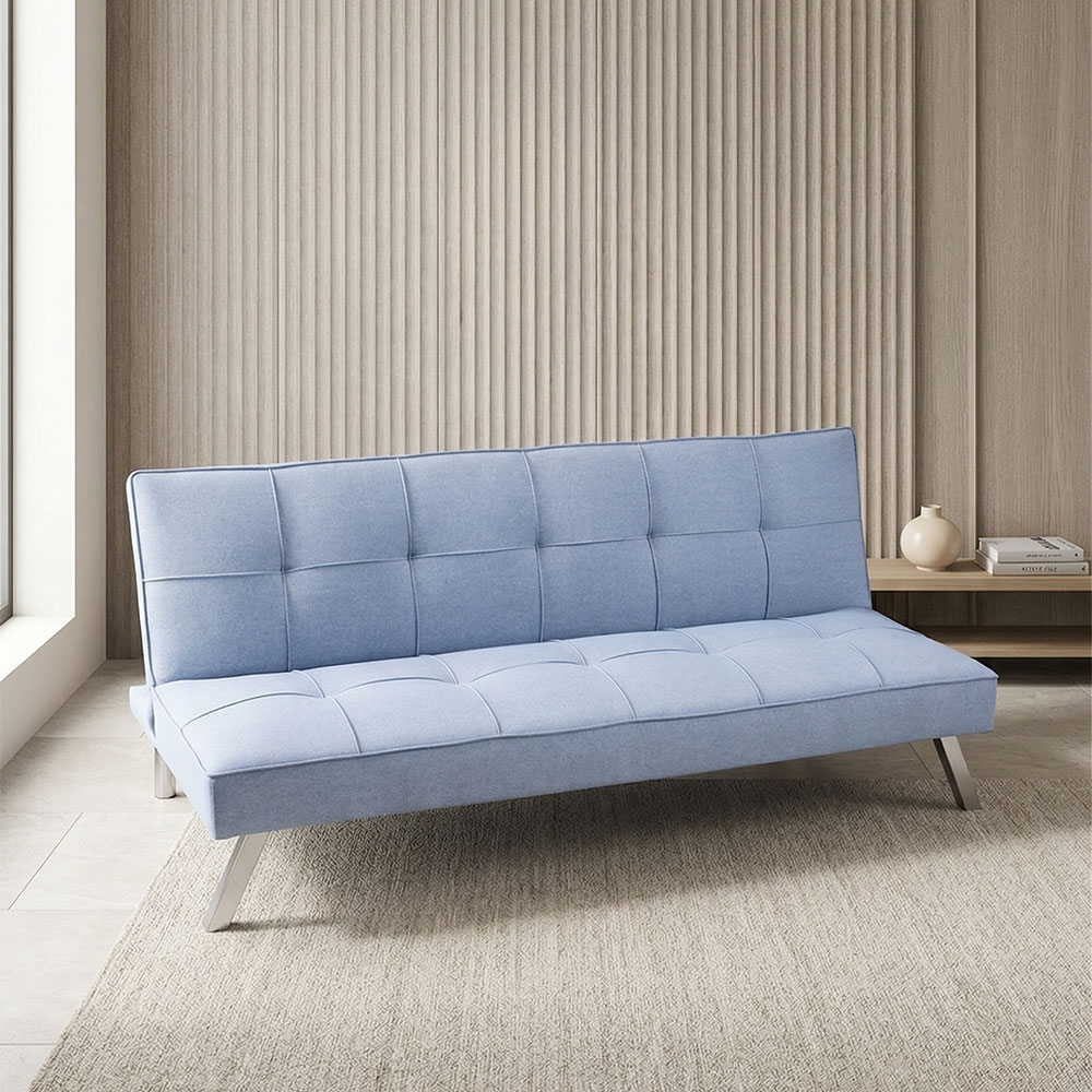 ファブリックソファーベッド ブルー 幅167cm OD6M OD6M [アウトレット:撮影品]