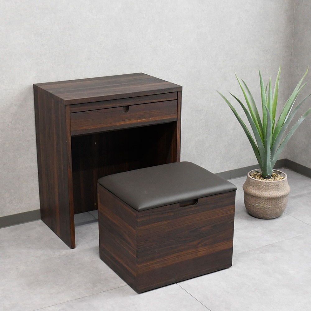 【新品アウトレット】60cm幅仏壇台スツールセット ブラウン OI29H