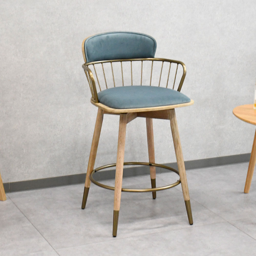 【新品アウトレット】ブリティッシュクラシックスタイル！ バーチェア ハイチェア OJ17C