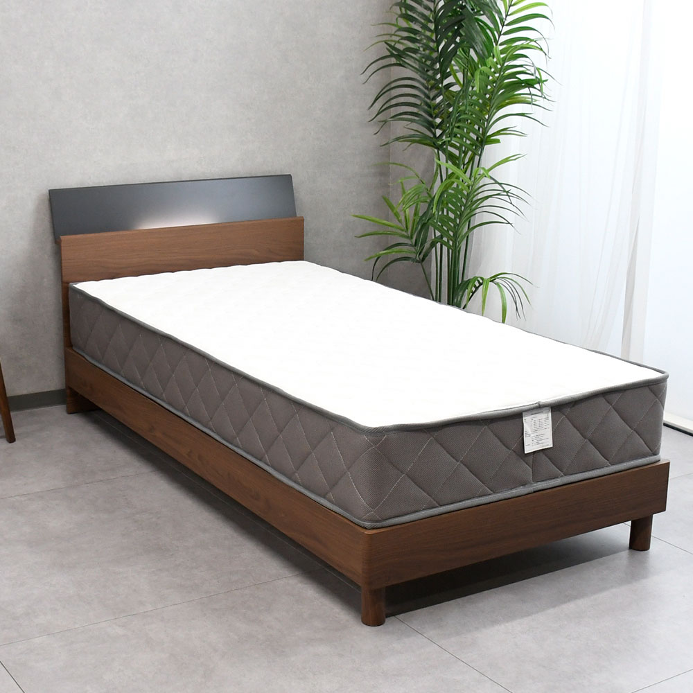 【新品アウトレット】ポケットコイルマットレス付きシングルベッド OJ21E