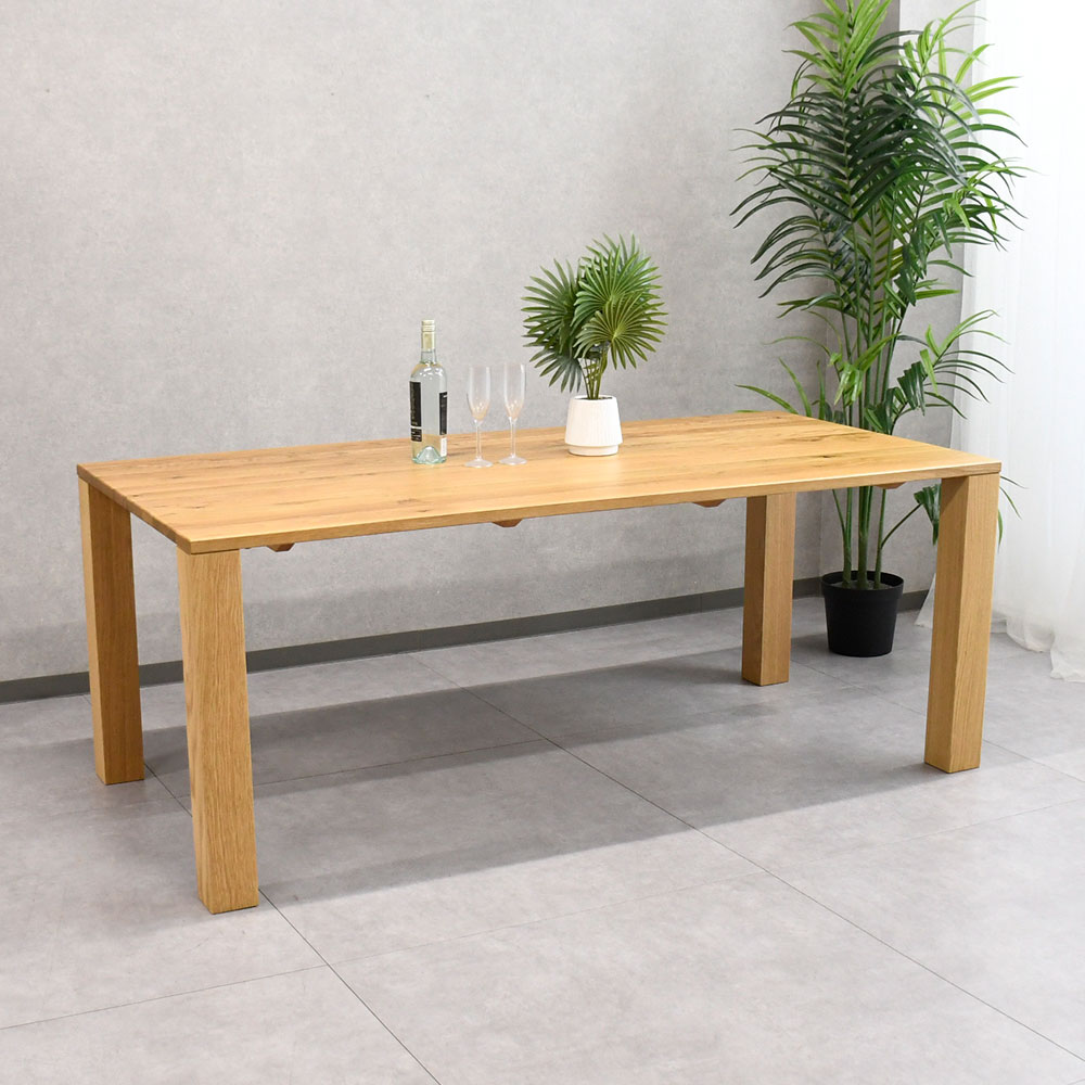 北欧デザインオーク無垢材 180cm幅 ダイニングテーブル mobler