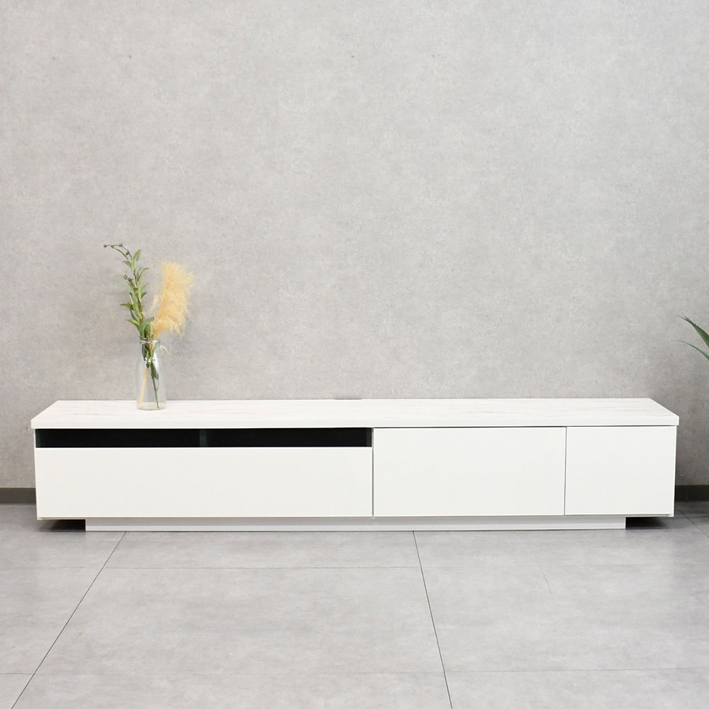 【新品アウトレット】 国産完成品大理石柄200cm幅テレビボード テレビ台 OJ31B