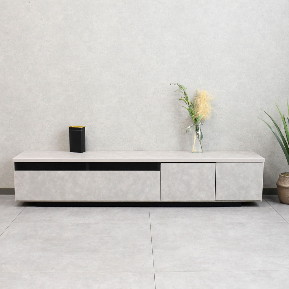 国産完成品モルタル柄180cm幅テレビボード テレビ台 OC5D [アウトレット:角打ち]