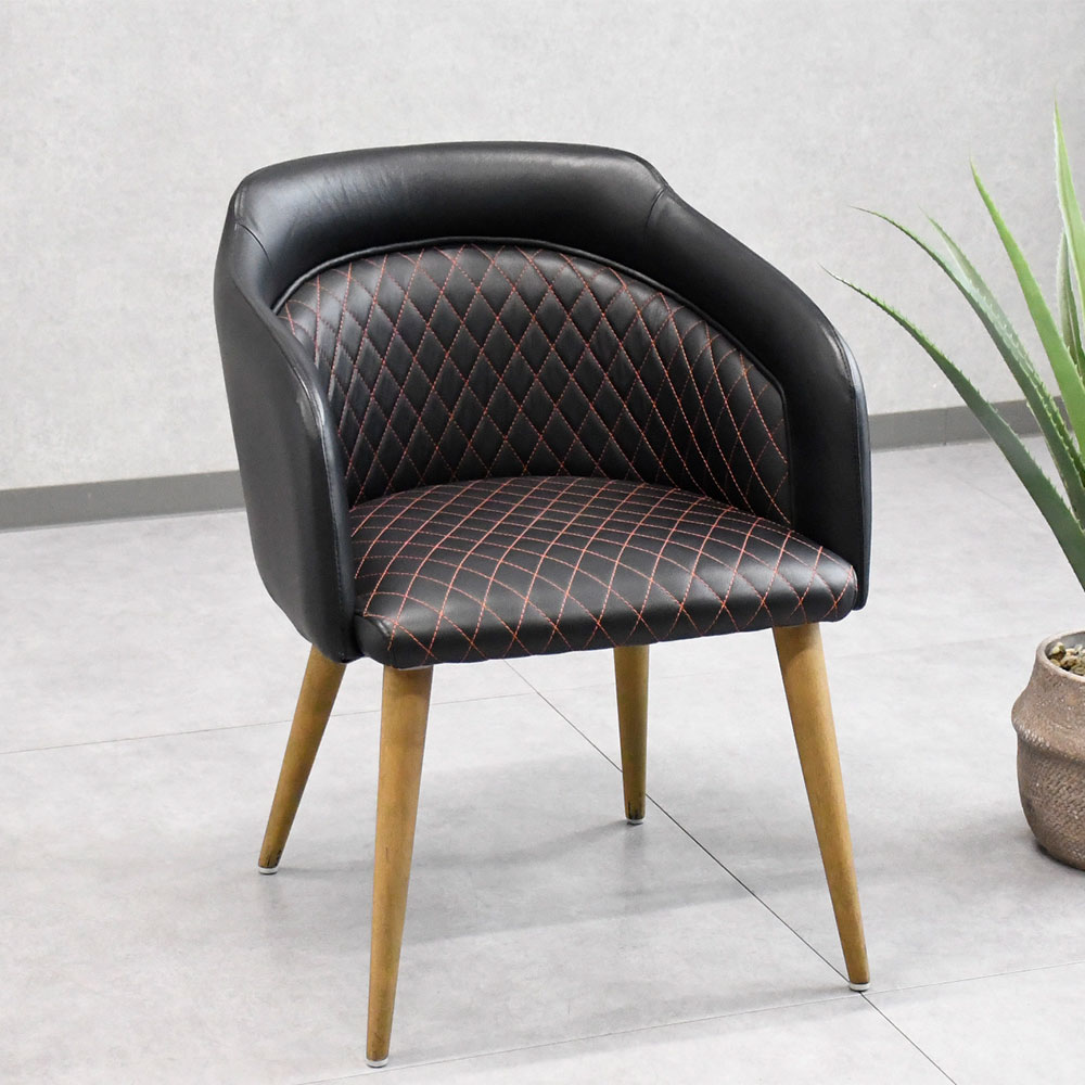 【新品アウトレット】ダイヤモンドステッチの高級ダイニングチェア OJ9E