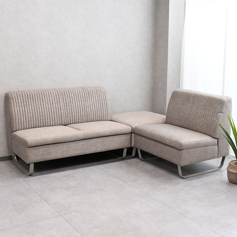 【新品アウトレット】やわらかい生地のコーナーダイニングソファ OJ9J