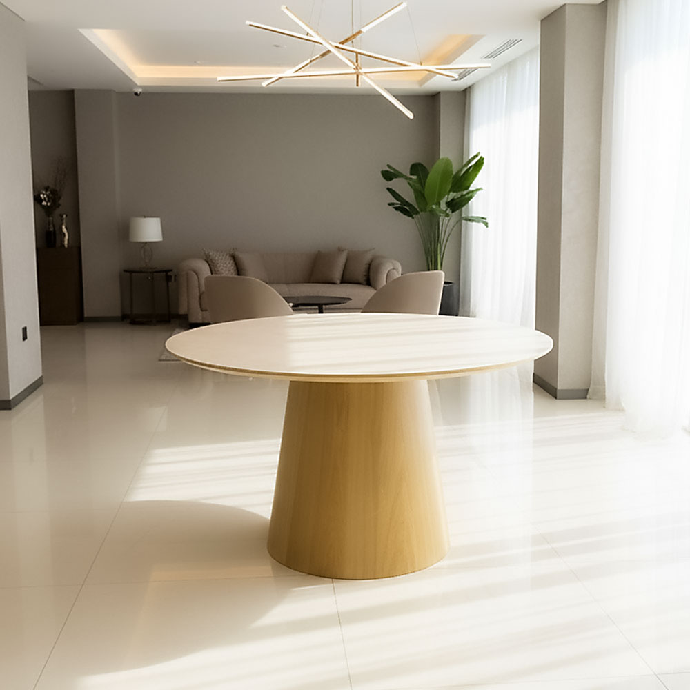 【新品アウトレット】北欧デザイン120cm幅円形ダイニングテーブル 丸形 OK13A