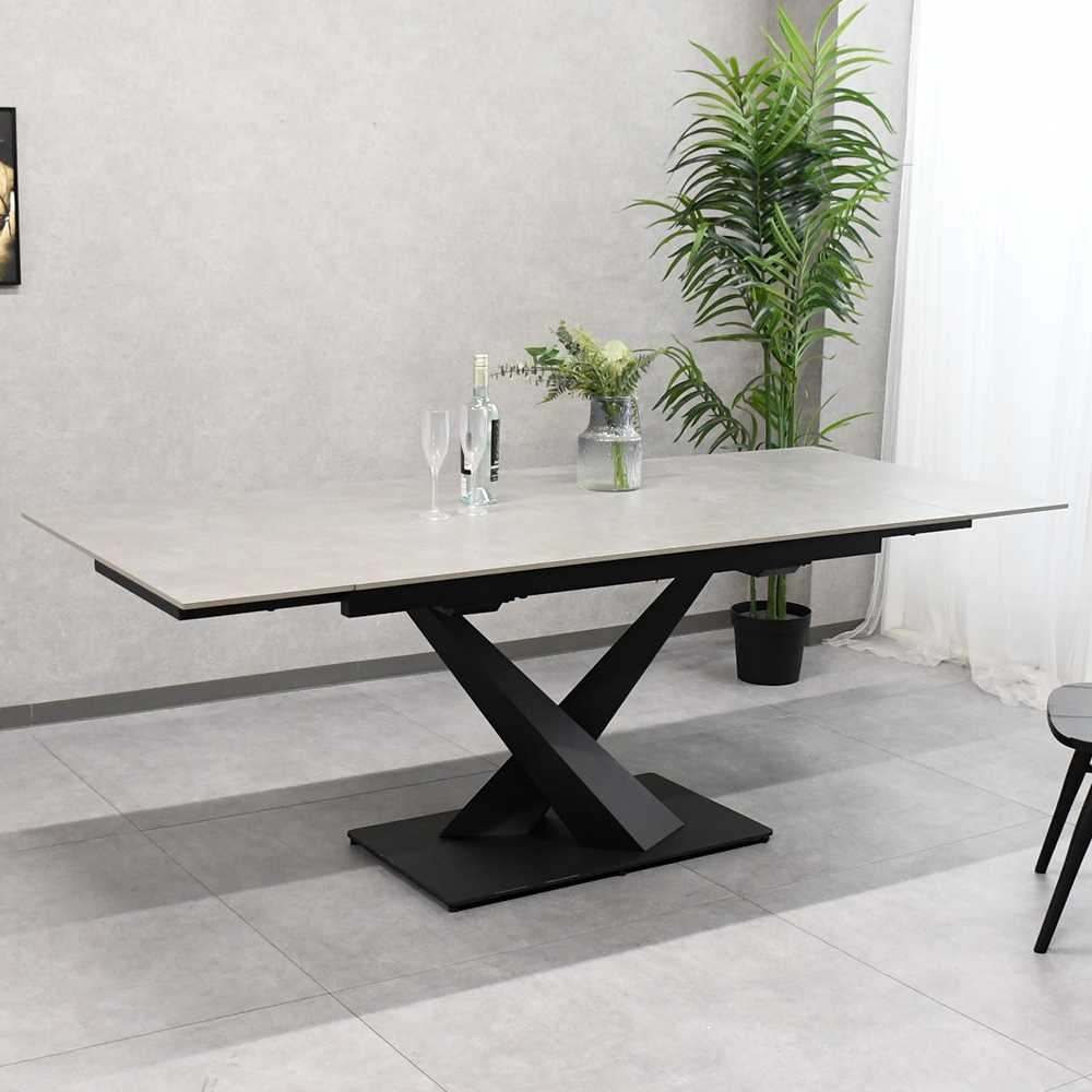 【開梱設置付き新品アウトレット】伸長式セラミックダイニングテーブル 140 170 200 OK14C