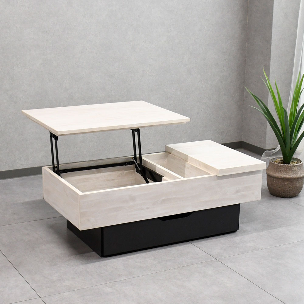 【新品アウトレット】国産完成品105cm幅昇降テーブル ローテーブル センターテーブル OK20G