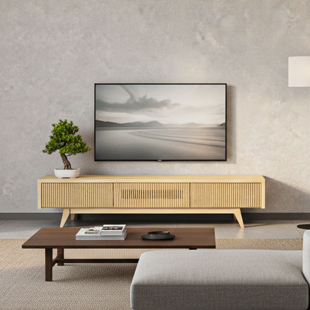 テレビ➕テレビ台セット 新品アウトレット】国産160cm幅無垢材テレビボード テレビ台 OK28B mobler