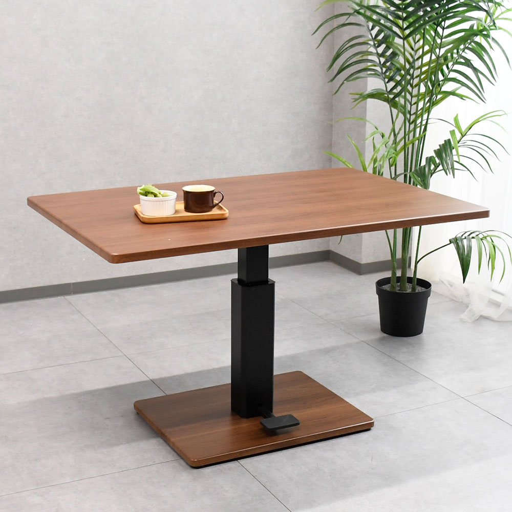 新品アウトレット】昇降式120cm幅テーブル ブラウン ペダル式 OL9C mobler