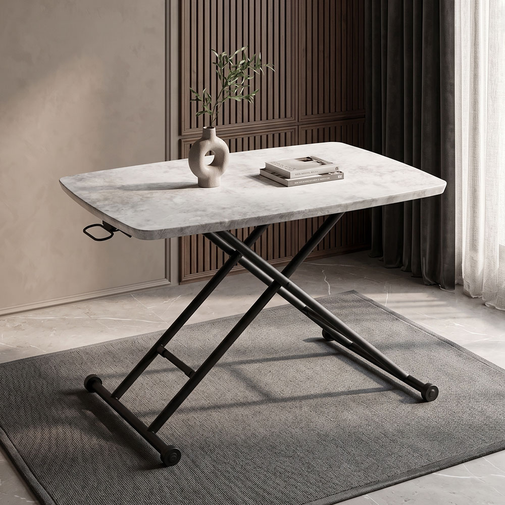モルタルデザイン昇降式90cm幅テーブル PF10L [アウトレット:撮影品]