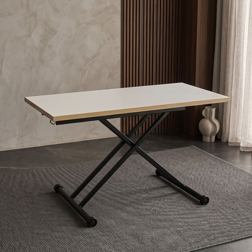 120cm幅昇降式テーブル ホワイト PF11D [アウトレット:撮影品]