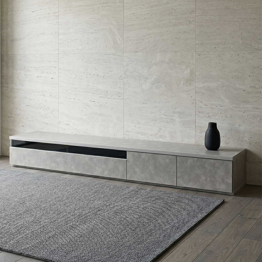 コンクリート調 ローボード テレビボード 幅180cm フロートタイプ PF5A [アウトレット:撮影品]