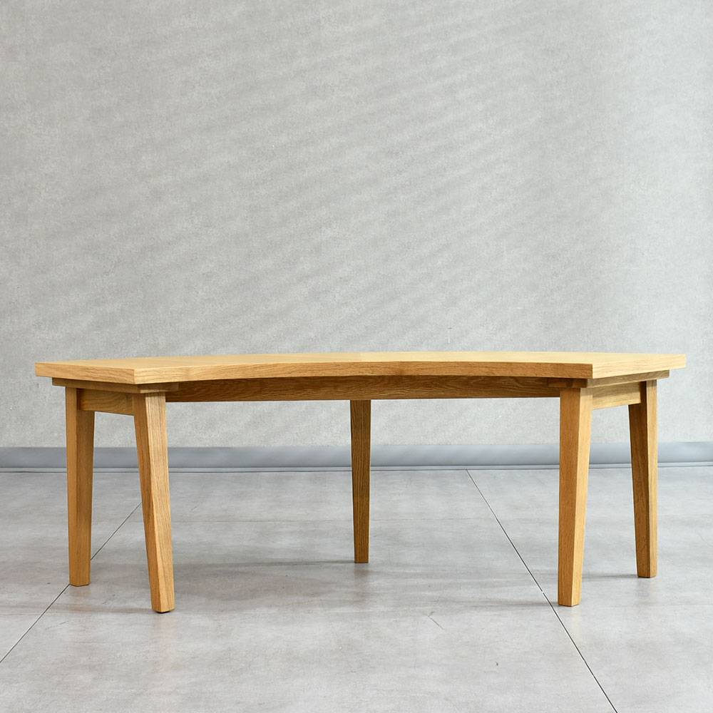 オーク突板 カーブベンチ 幅124cm PI14J [アウトレット:撮影品]