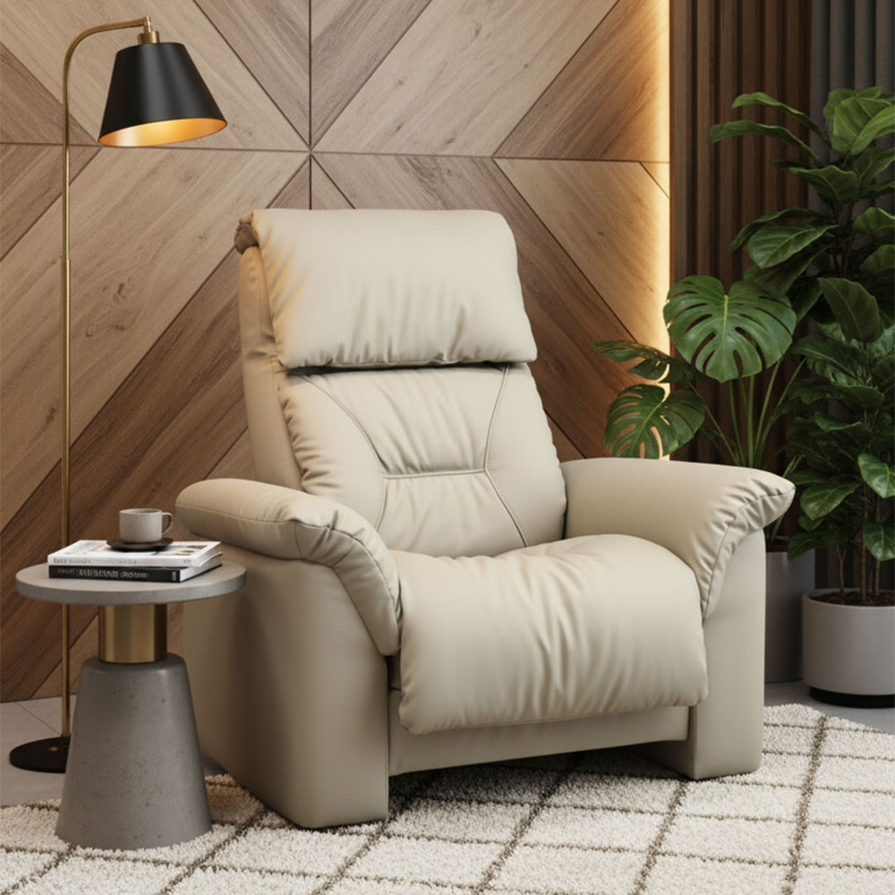 新素材傷にも水にも強いプロテクトファイブレザーリクライニングソファ 1人掛け 1人用