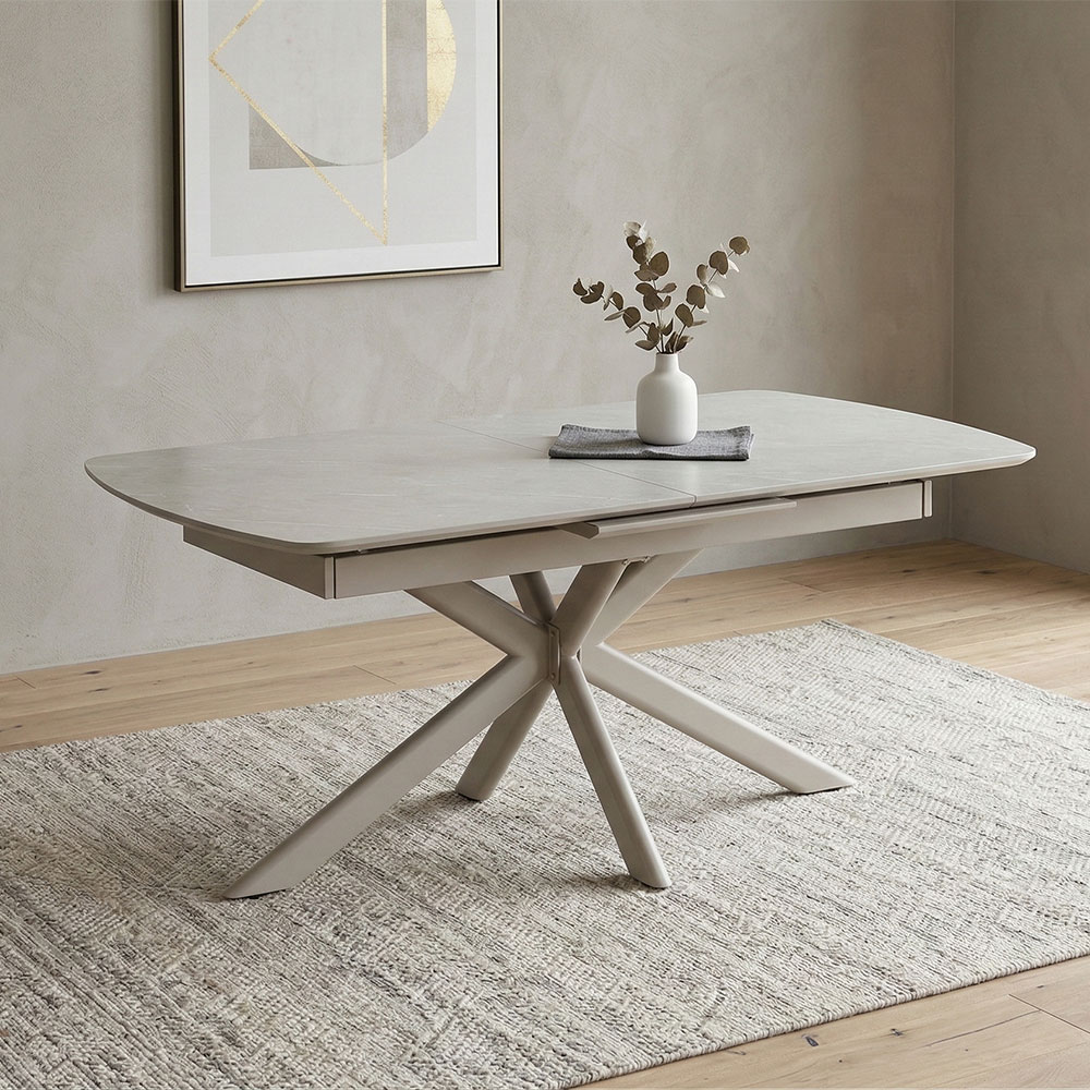 開梱設置 汚れや傷、水に強い高圧メラミンダイニングテーブル ホワイト