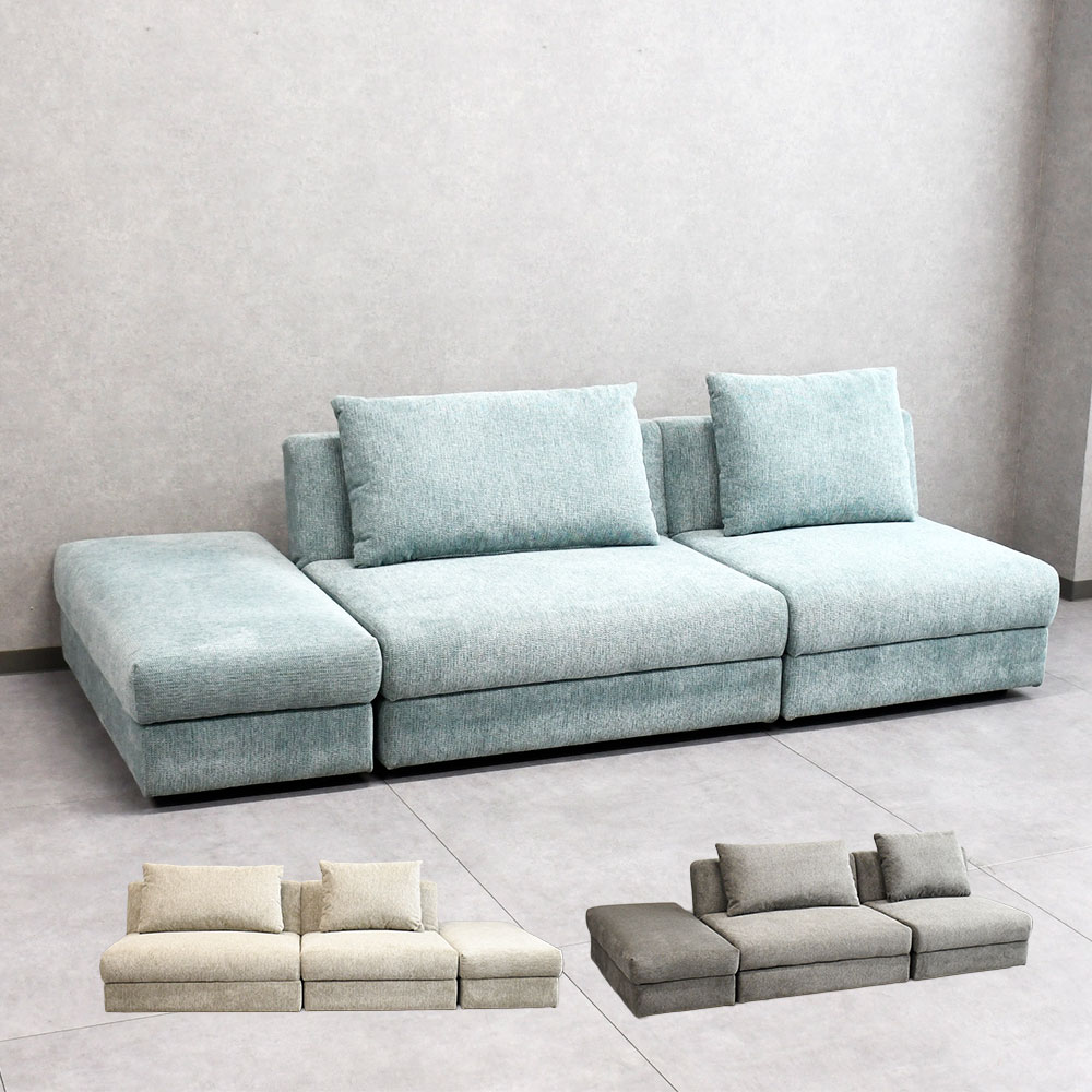 3色対応】撥水生地の大容量収納付きリクライニングソファーベッド mobler