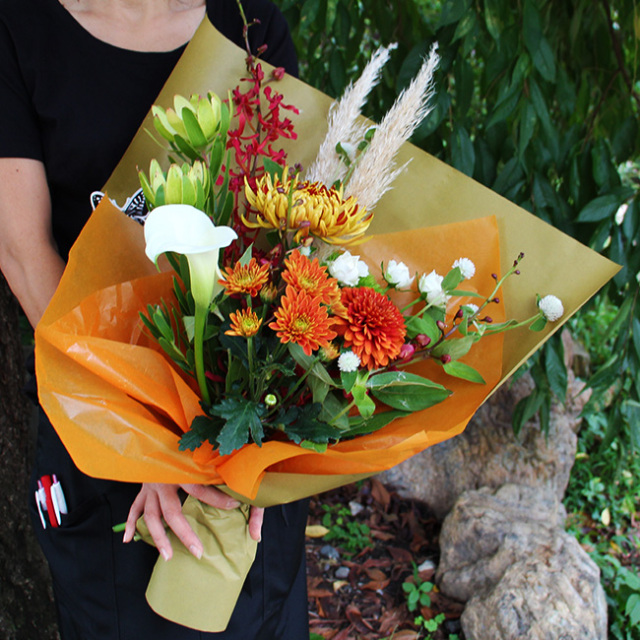 秋のマムミックス花束5000円