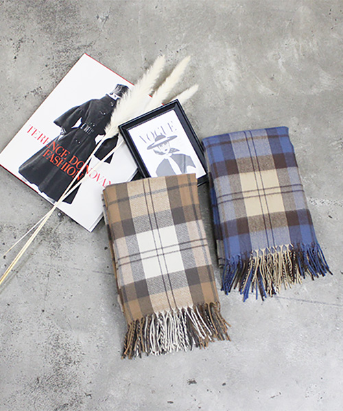 Sale チェックマフラー 2カラー Mode Robe