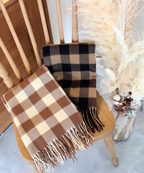 チェックマフラー 2カラー Mode Robe