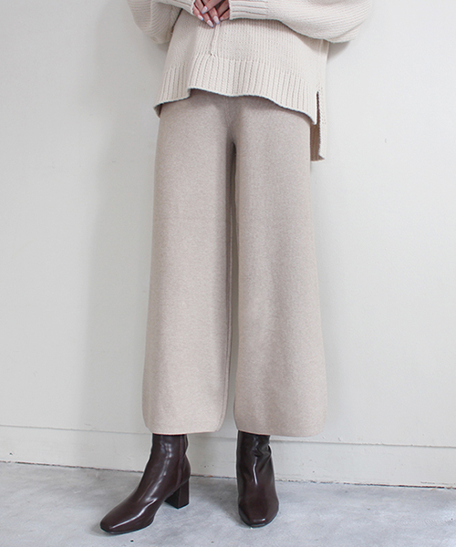 ニットワイドパンツ 2カラー Mode Robe ニットワイドパンツ 2カラー Mode Robe