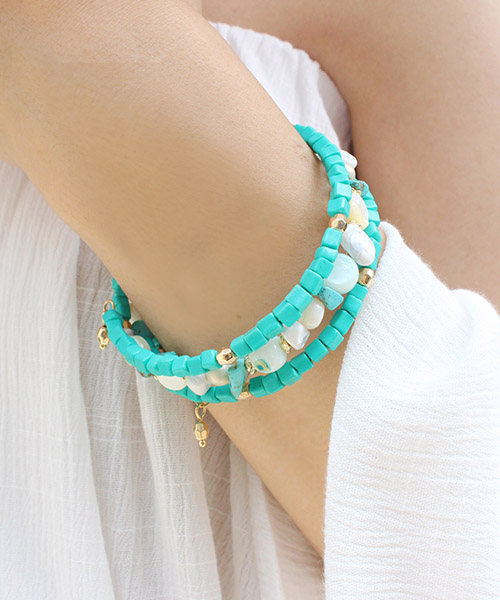 ★MISSOMA★ ARTICULATED REVERSIBLE STONE ビーズ ブレスレット Articulated Reversible Stone Beaded Bracelet – August Store